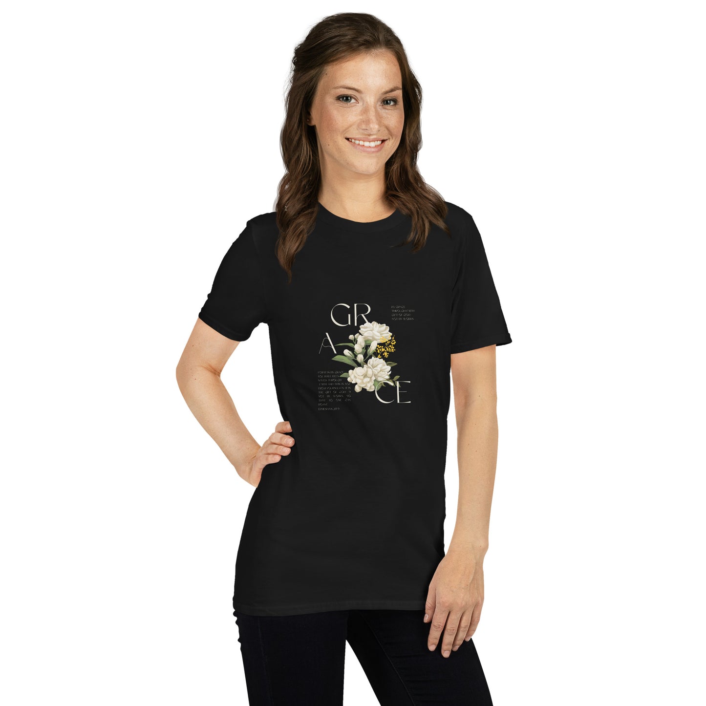 Grace - Ephesians 2:8-9 | Black T-Shirt