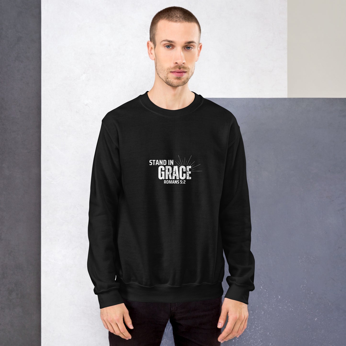 Stand In Grace | Sweatshirt - Black & Pink